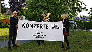 Mitglieder des Philharmonischen Orchesters spielten in Ströbitz ein "Konzert für Cottbus"