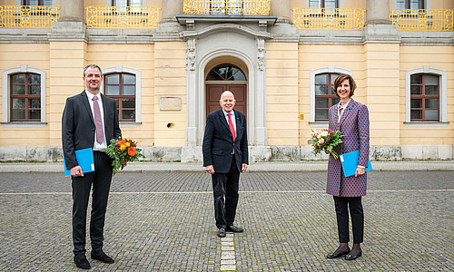 Verdienste um die Lehre: Alexia Eichhorn und Sönke Reger sind neue Honorarprofessor*innen für Violine der Weimarer Musikhochschule