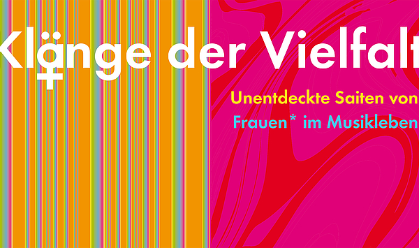 Das Bild zeigt einen Plakatausschnitt mit Schrift und farbigen Mustern.