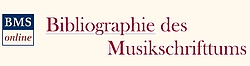 Bibliographie des Musikschrifttums