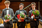 Die Preisträger des Wettbewerbs: Shota Kaya (2. Preis), Rune Leicht Lund und Valentin Magyar (3. Preis)