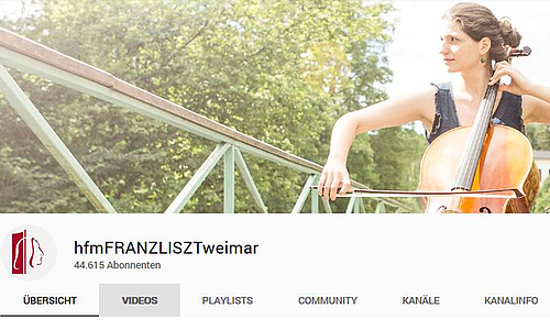 In den TOP 50 weltweit: Der YouTube-Kanal der Hochschule für Musik FRANZ LISZT Weimar steht als einziger deutscher Hochschulkanal global ganz vorn