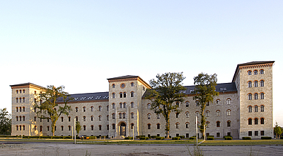 The picture shows a historical building.