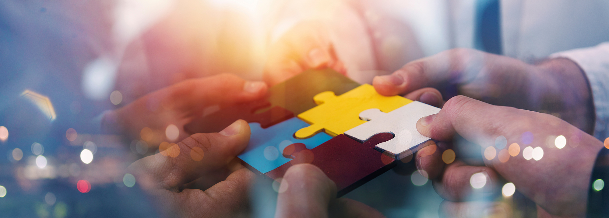 The image shows hands holding puzzle pieces.