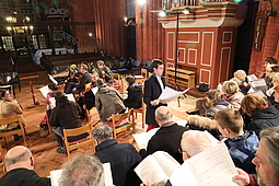 Chorprobe in Vor-Corona-Zeiten