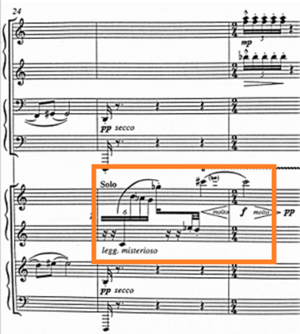 Das Bild zeigt ein Blatt mit Noten.