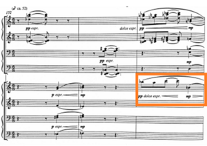 Das Bild zeigt ein Blatt mit Noten.