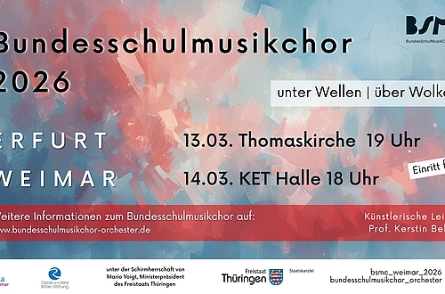 „unter Wellen | über Wolken“ - BundesSchulMusikChor 2026   