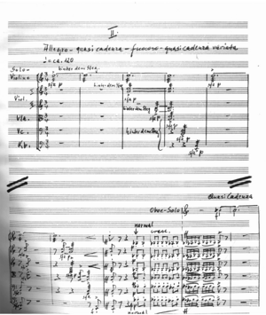 Das Bild zeigt ein Blatt mit Noten.