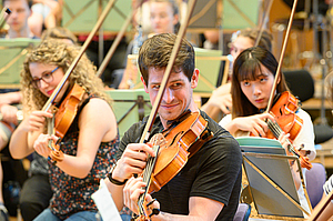 Rehearsal of the university orchestra