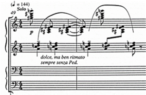 Das Bild zeigt ein Blatt mit Noten.