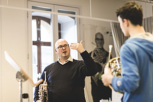 Im Unterricht von Hornprofessor Jörg Brückner