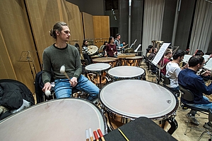 Rehearsal of the university orchestra