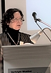 Dr. Irina Lucke-Kaminiarz (Weimar) hält das Referat "Der Fall Dr. Ernst Praetorius. Seine Hintergründe und Wirkungen"